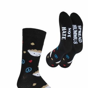 Mens and Women's SOCKSHOP 1 Pair Lazy Panda Bamboo Fun & Novelty Socks Hippy Hummus 4-8 Ladies