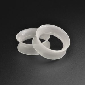 Clear Silicone Double Flare Tunnel