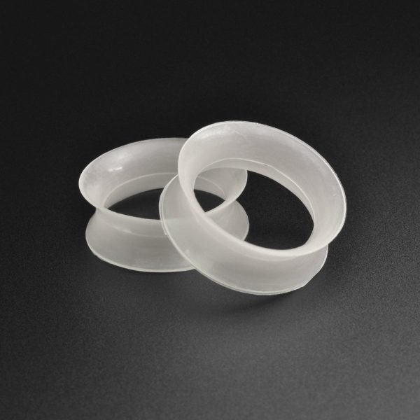 Clear Silicone Double Flare Tunnel