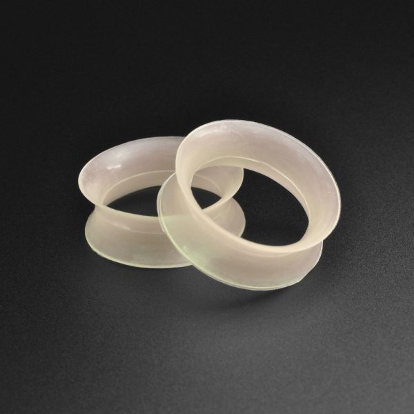 Light Skin Tone Silicone Double Flare Tunnel