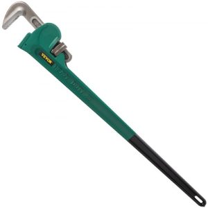 VEVOR Steel Straight Pipe Wrench 48", Steel Pipe Wrench High Hardness and Wear-resistance,Adjustable Plumbing Pipe Wrench 4.3" Jaw Capacity,Straight Handle Plumbers Tool