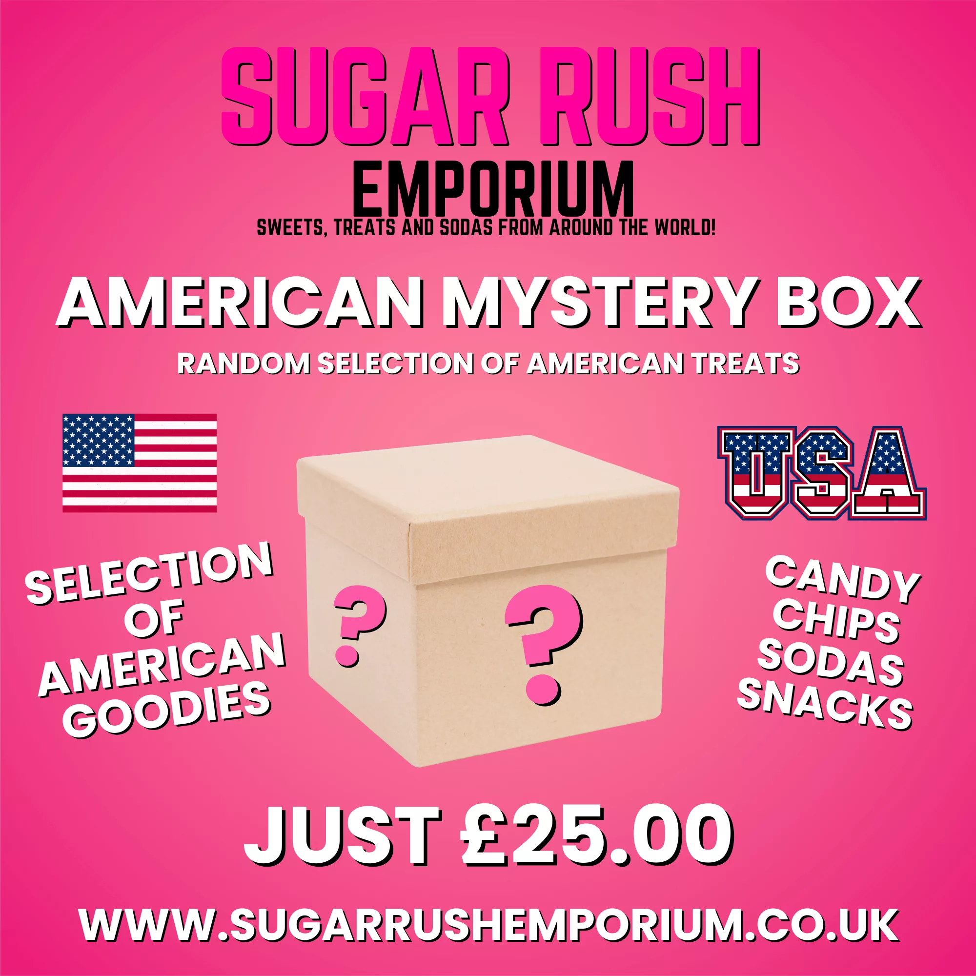 Sugar Rush Emporium American Snack Mystery Box
