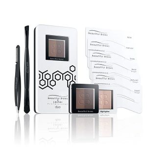 Beautiful Brows: Duo Brow Kit with Free Eyebrow Trimmer - Light/Medium Brown