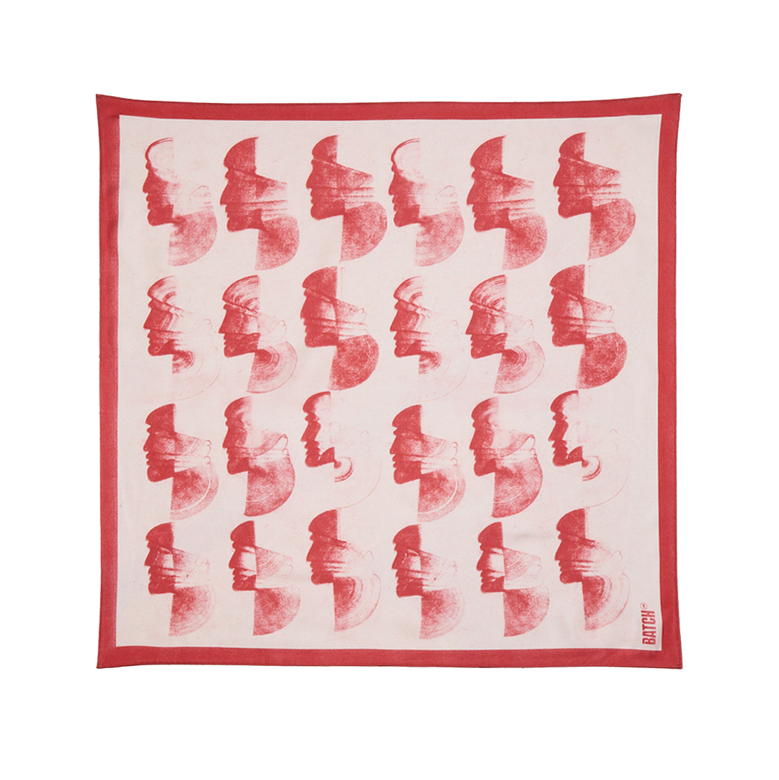 Batch Silk Scarf - Scarlet Heads
