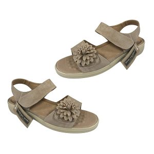 Cushion Walk One Touch Bar Yasmin Ladies Sandal - Beige