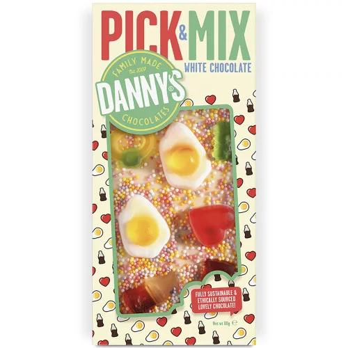 Danny’s Pick & Mix White Chocolate Bar 80g
