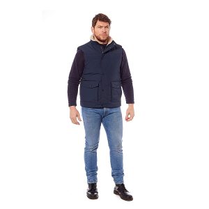 Gents Logan Warm Padded Multi Pocket Gilet - Navy
