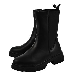 MANCHESTER CLOSEOUT Elaticated High Ankle Boots - Black