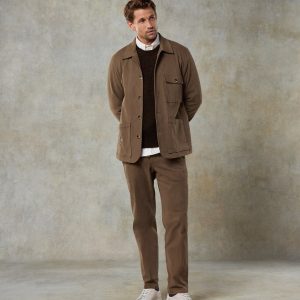 Mens Mocha Cotton Suit