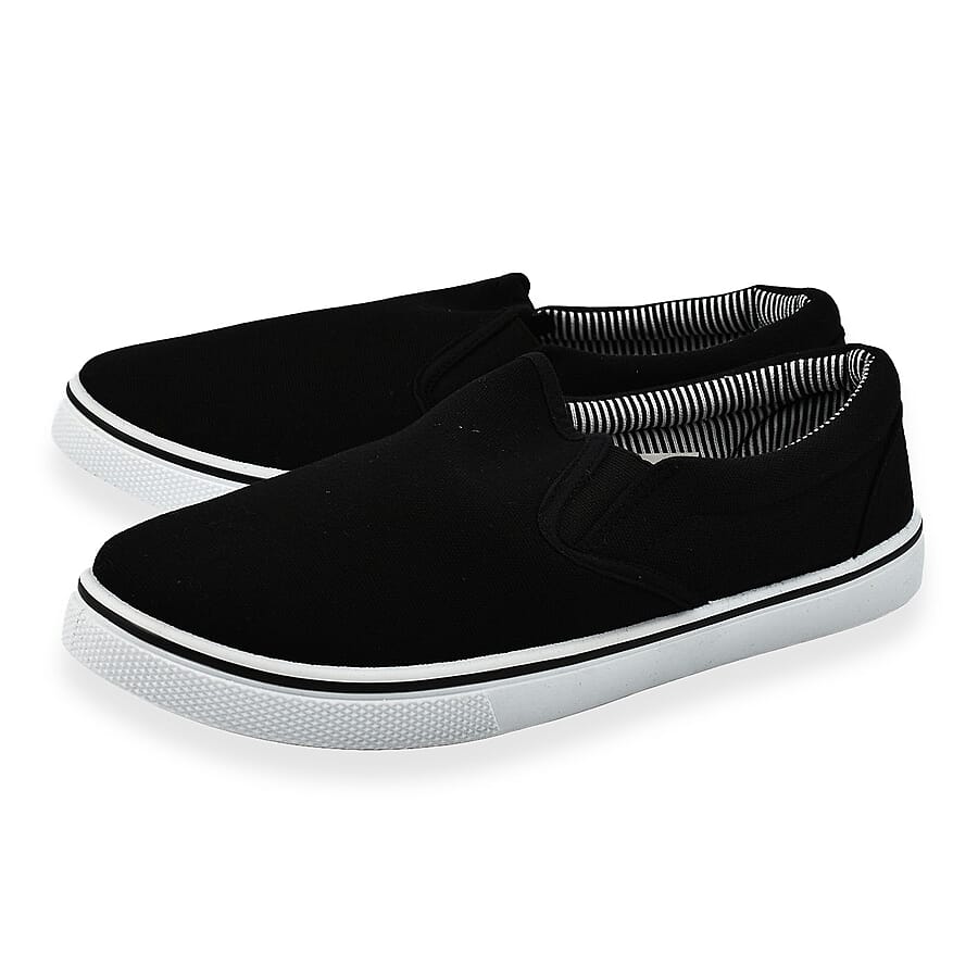 Mens Boston Canvas Shoes (Size 7) - White
