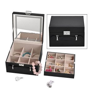 LIQUIDATION DEAL - Multi-Purpose Vanity Box with LED Mirror - Cream