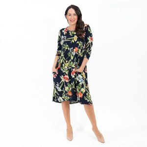 NICOLE Print Pocket Womens Dress