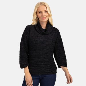 Fluffy Cowl Neck Ladies Jumper