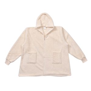 Solid Coloured Sherpa Blanket Hoodie