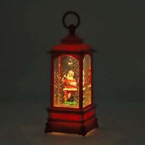 Christmas Couple Lantern Warm Light - Black