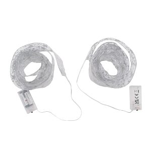 Set of 2 Light Up Ribbon Bows (Length 2m) - Gold