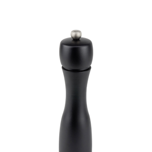 Manual Beech Wood Pepper Mill in Matt Black, 20cm Tahiti