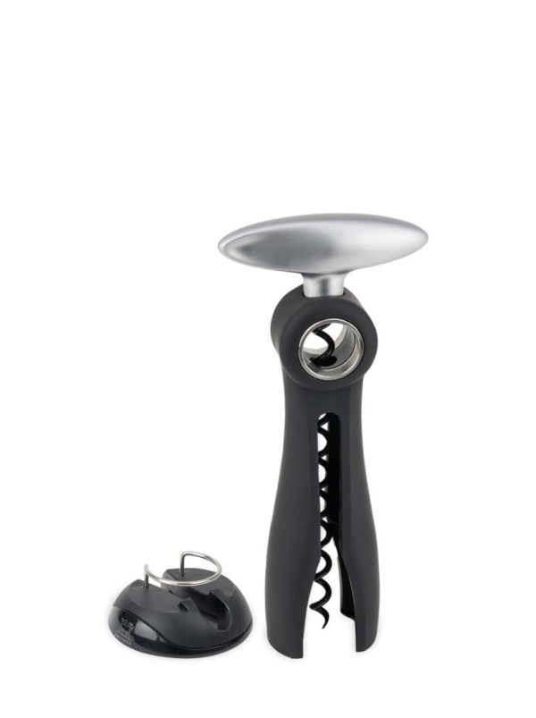 Black Corkscrew with foil-cutter, 19cm Salma