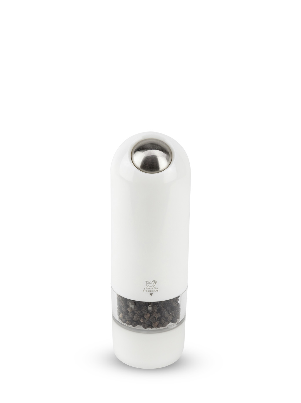 White Electric Pepper Mill, 17cm Alaska