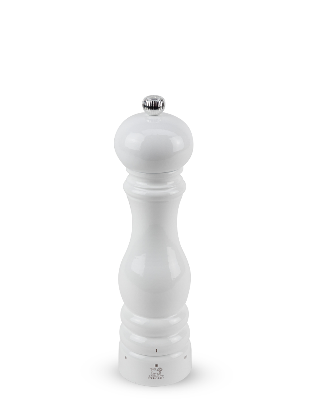 u'Select Wooden Manual Pepper Mill with a white gloss finish, 22cm Paris u'Select