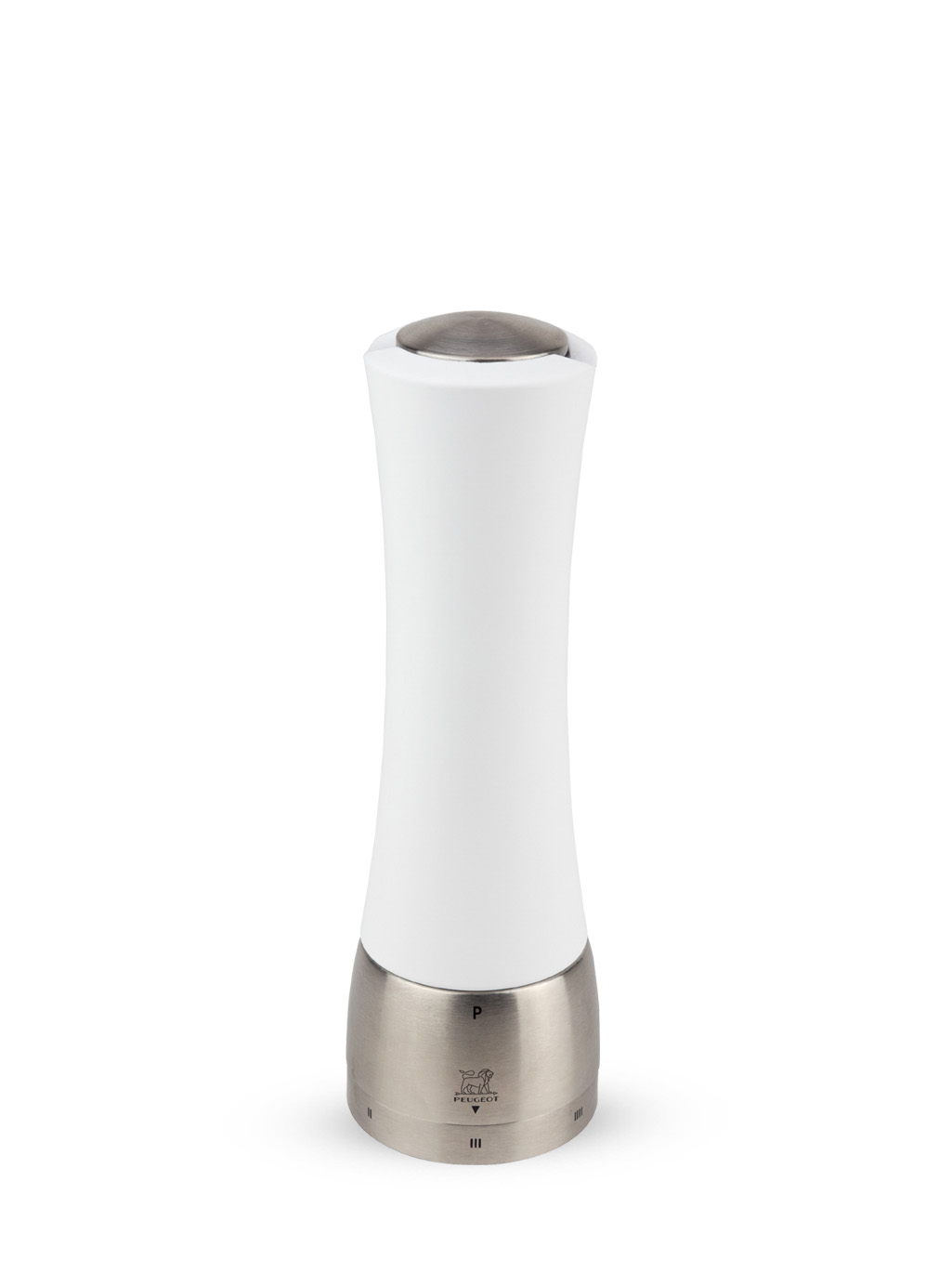 u'Select white manual pepper mill, beech wood and stainless steel, 21 cm Madras