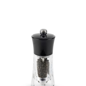 Manual pepper mill in acrylic, black 14 cm - 5,5in. Molène