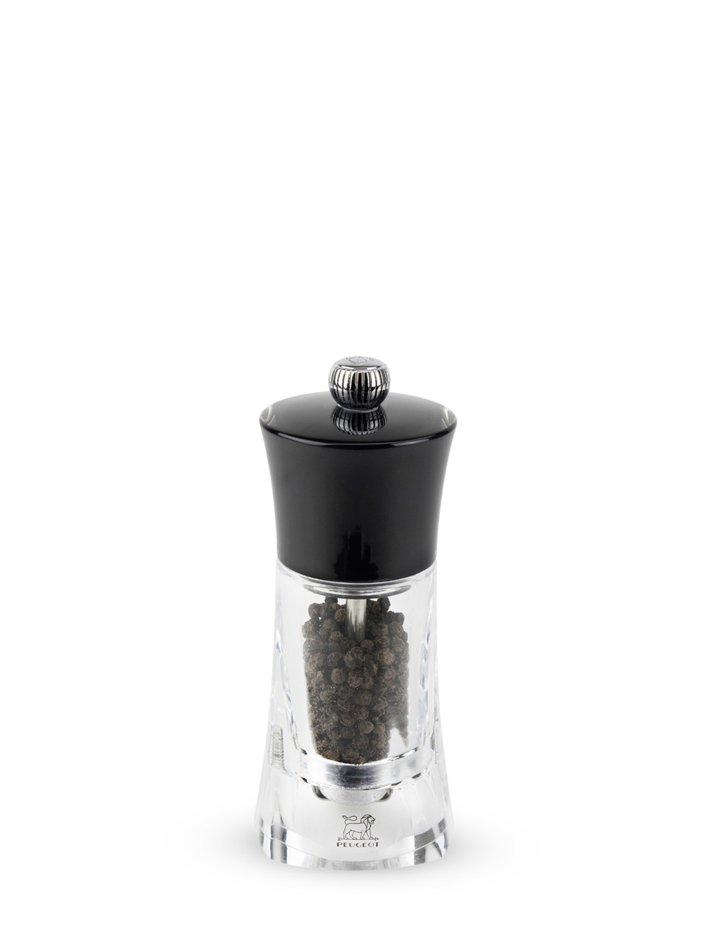 Manual pepper mill in acrylic, black 14 cm - 5,5in. Molène