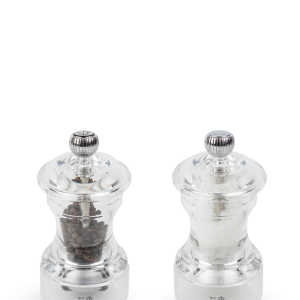 Manual Acrylic Salt and Pepper Mills, 10cm Bistro
