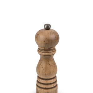 Manual Beechwood Salt Mill with antique finish, 18cm Paris Antique