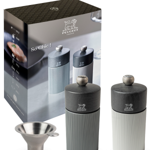 Carbon Line Salt and Pepper Mill Gift Set with Compact Funnel Line Gift Set