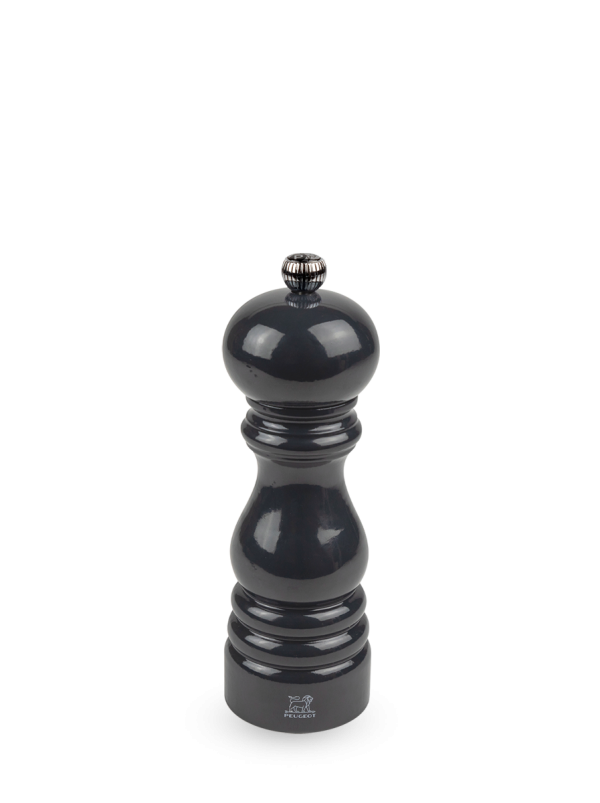Manual Wooden Pepper Mill in Slate Gloss, 18cm Paris