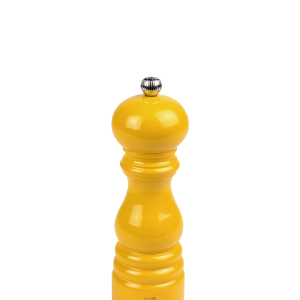 Manual Wooden Pepper Mill in Saffron Yellow Gloss, 18cm Paris