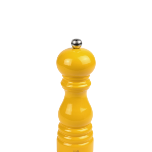 Manual Wooden Salt Mill in Saffron Yellow Gloss, 18cm Paris