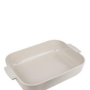 Appolia Ecru Rectangular Ceramic Baking Dish, 40cm Appolia