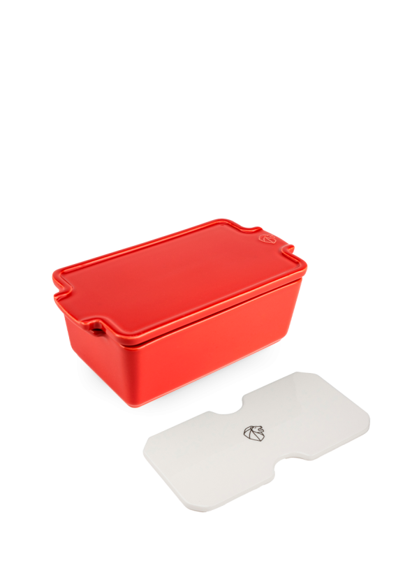 Ceramic Terrine With Press, Red, 600 to 700 g Appolia