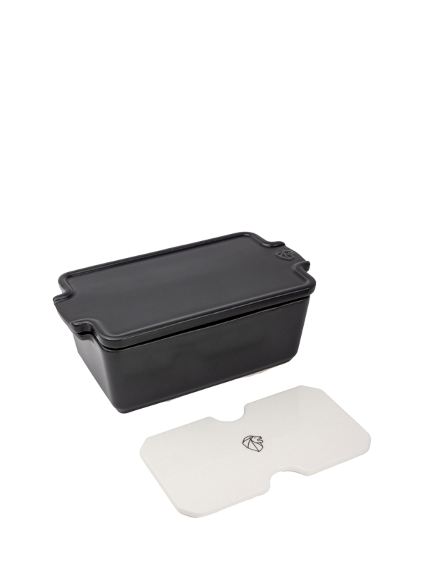Ceramic Terrine With Press, Slate, 600 to 700 g Appolia