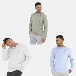 Brave Soul Mens Long Sleeve Kangaroo Pocket Hoodie - Pack of 3