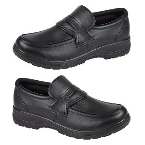 Charles Southwell DEREK Mens Wide Fitting Slip on Shoe - Black