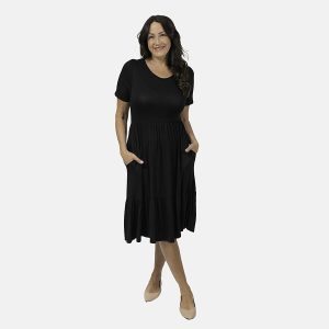Emelia Plain Midi Dress