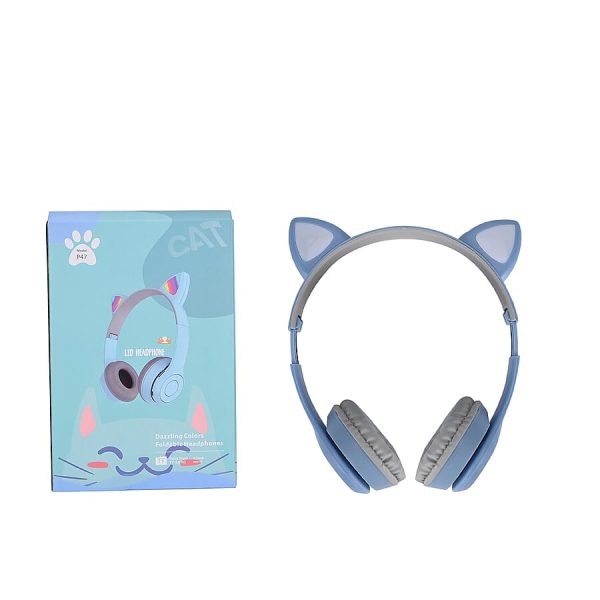 Bluetooth Wireless Cat Ears Headphone with Light