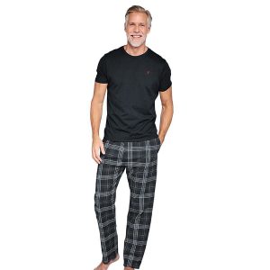 FARAH Pure Cotton Check Pattern Mens Nightwear Set