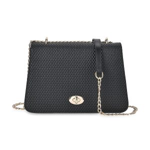 Genuine Leather Solid Crossbody Bag