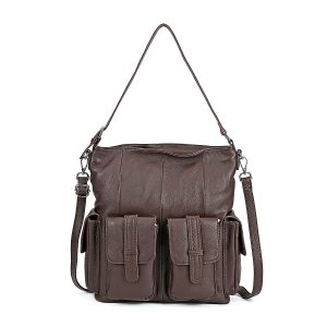 Italy Retro Noble Collection Genuine Leather 2 in 1 Crossbody Bag