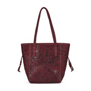 Leather Flower Tote Bag