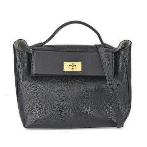 Genuine Leather Crossbody Bag with Handle Drop