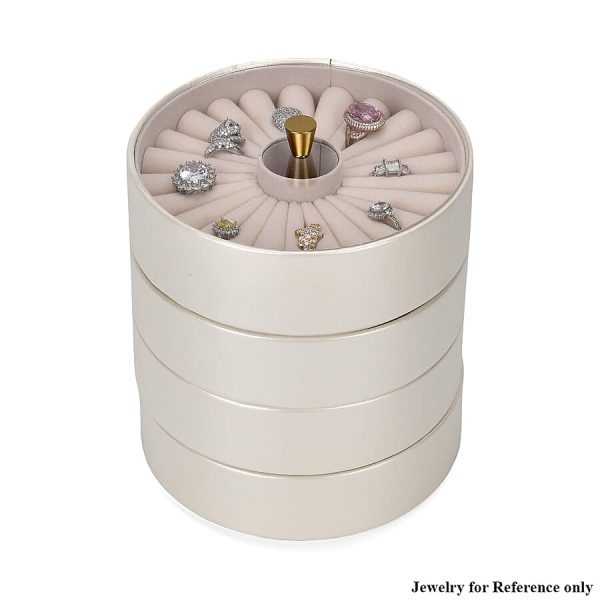 Leatherette 4 Layer Stackable Jewellery Organiser