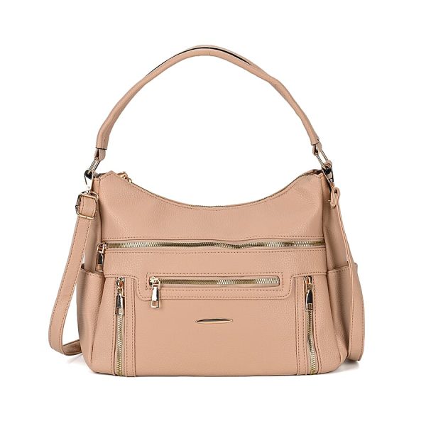 Leatherette Multipocket Crossbody Bag
