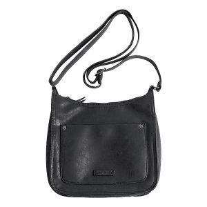 Leatherette Shoulder Bag with Handle Drop