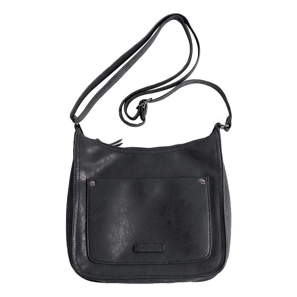 Leatherette Shoulder Bag with Handle Drop