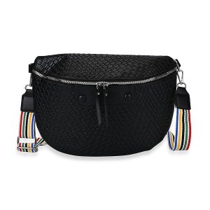 PU Solid Crossbody Bag